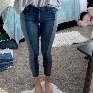 Two tone jeans